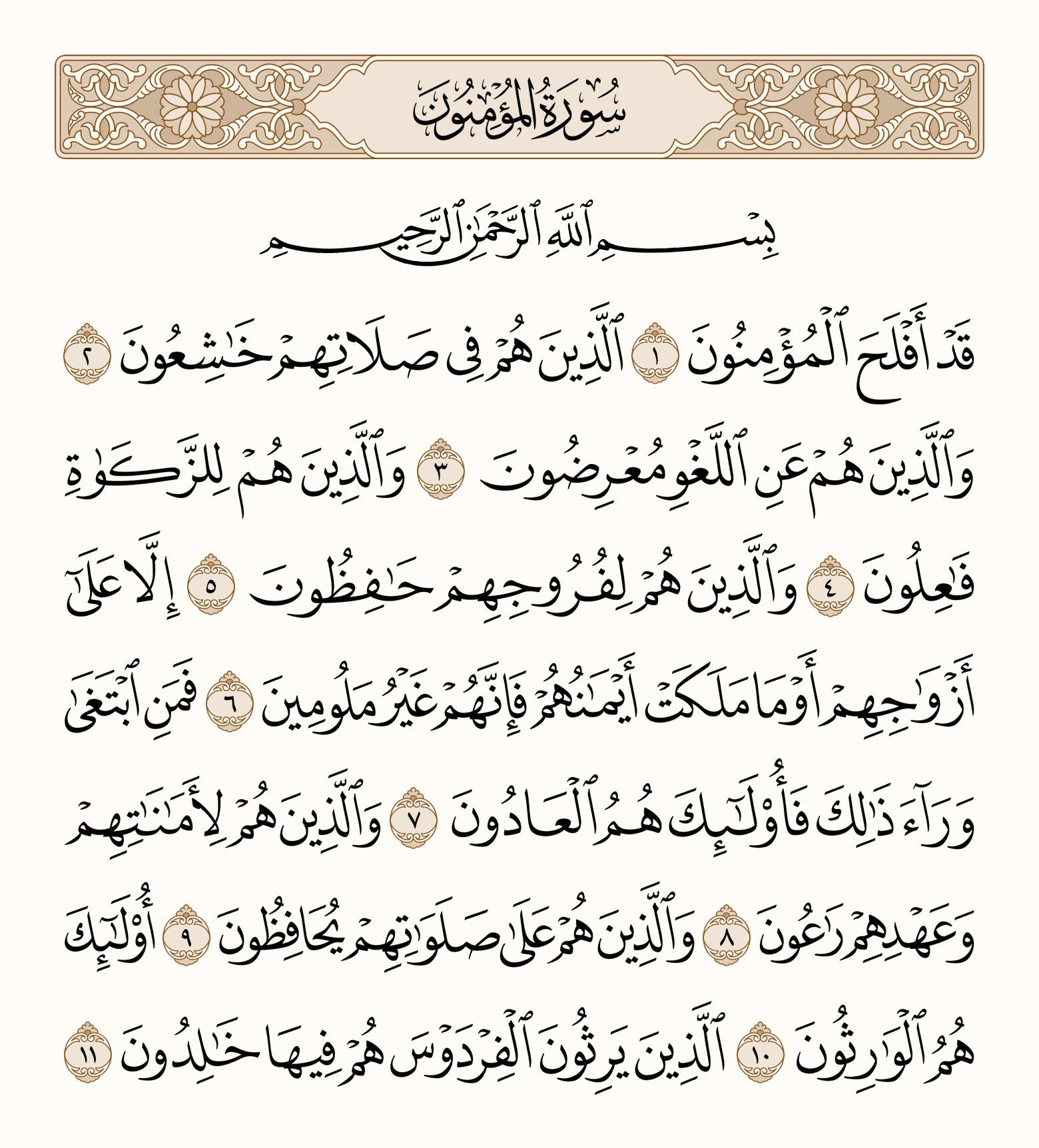 Surah Al-Mukminun